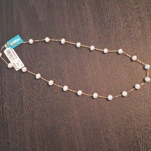 14K Yellow Gold Fresh Water Pearl Effy Necklace, NWT